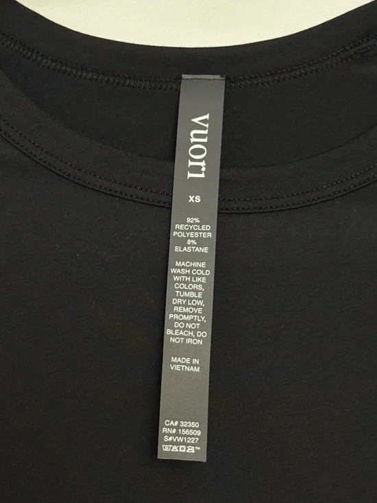 vuori long sleeve lux crew neck tee in black - Picture 5 of 5